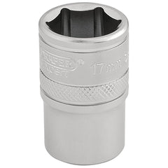 Draper Expert 6 Point Metric Socket, 1/2" Sq. Dr., 17mm  16607