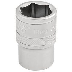 Draper Expert 6 Point Metric Socket, 1/2" Sq. Dr., 18mm  16608