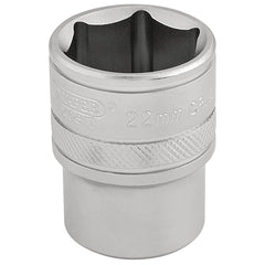 Draper Expert 6 Point Metric Socket, 1/2" Sq. Dr., 22mm  16613