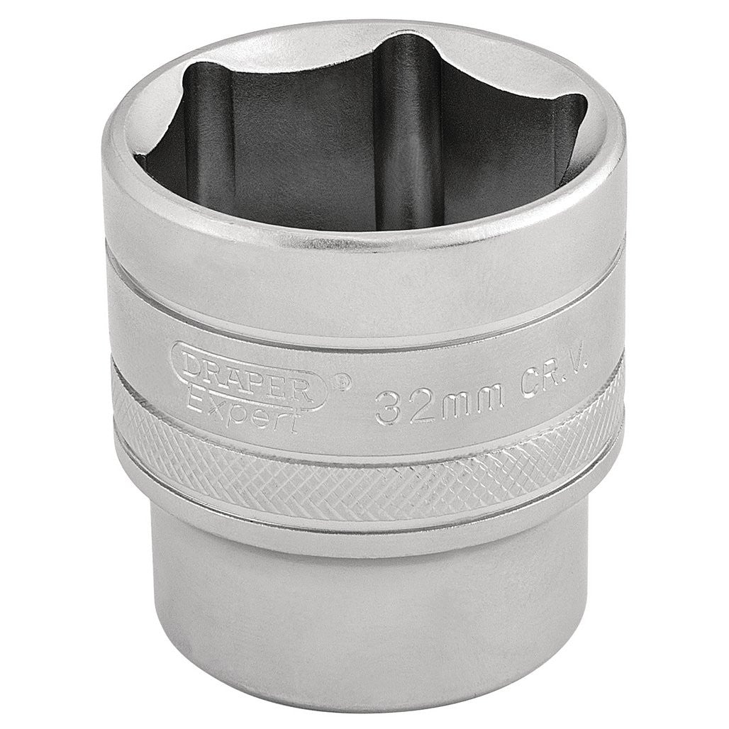 Draper Expert 6 Point Metric Socket, 1/2" Sq. Dr., 32mm  16622