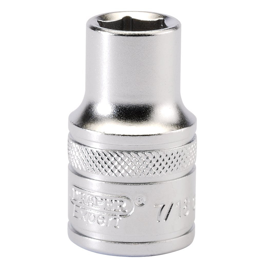 Draper Expert 6 Point Imperial Socket, 1/2" Sq. Dr., 7/16"  16625
