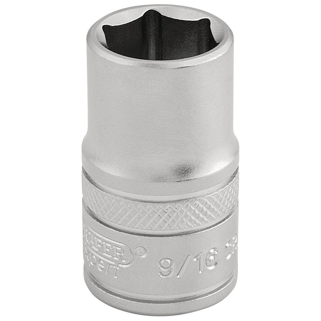 Draper Expert 6 Point Imperial Socket, 1/2" Sq. Dr., 9/16"  16627