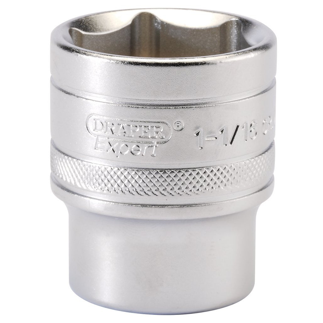 Draper Expert 6 Point Imperial Socket, 1/2" Sq. Dr., 1 1/16"  16635