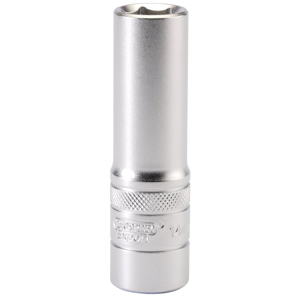 Draper Expert 6 Point Metric Deep Socket, 1/2" Sq. Dr., 14mm  16647