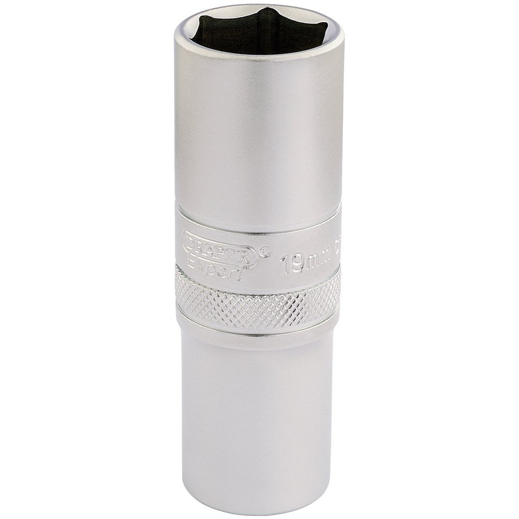 Draper Expert 6 Point Metric Deep Socket, 1/2" Sq. Dr., 19mm  16651