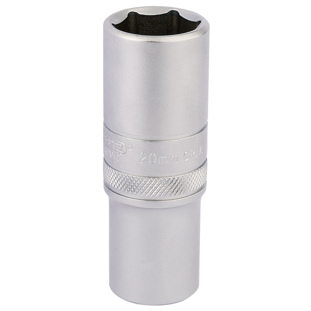 Draper Expert 6 Point Metric Deep Socket, 1/2" Sq. Dr., 20mm  16652