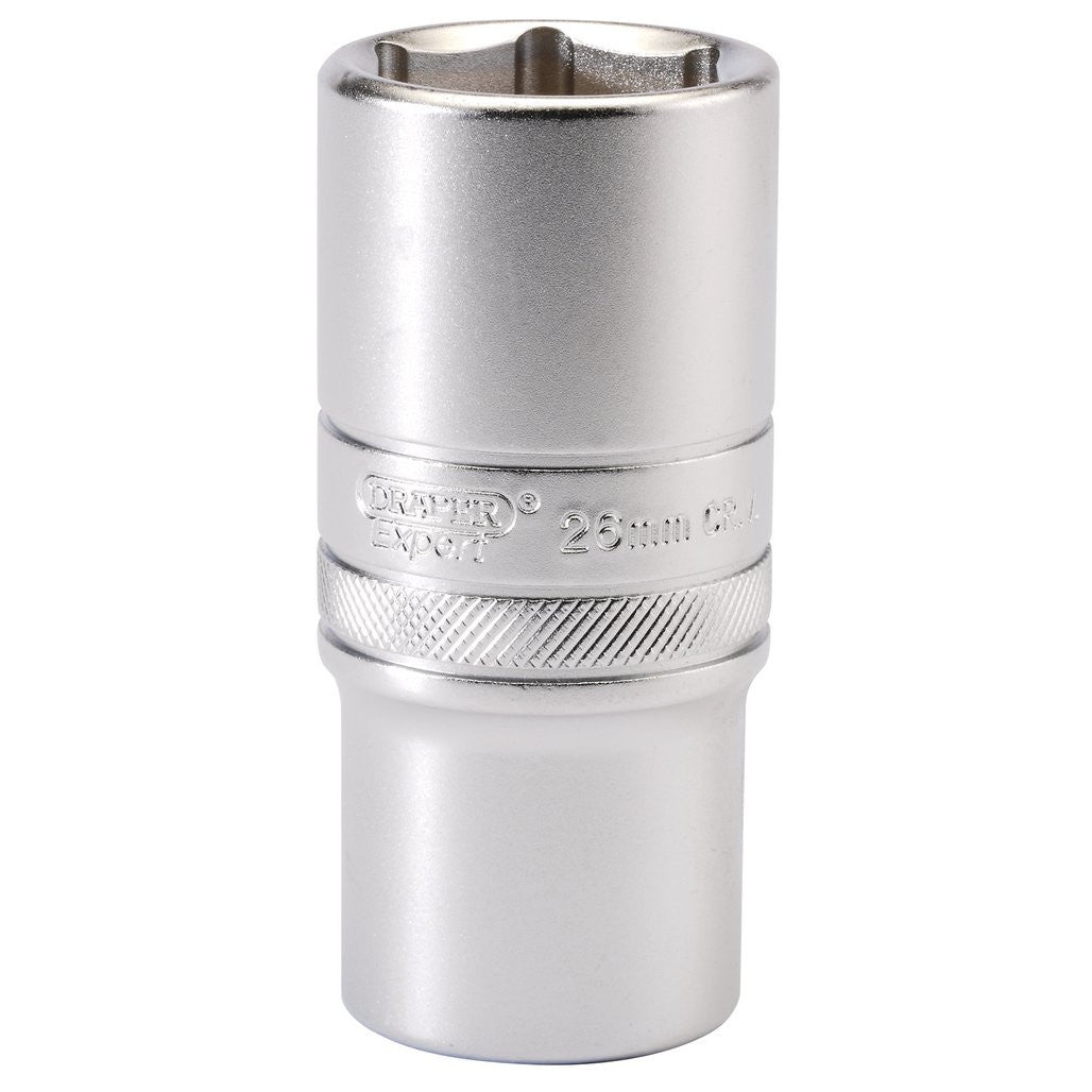 Draper Expert 6 Point Metric Deep Socket, 1/2" Sq. Dr., 26mm  16656