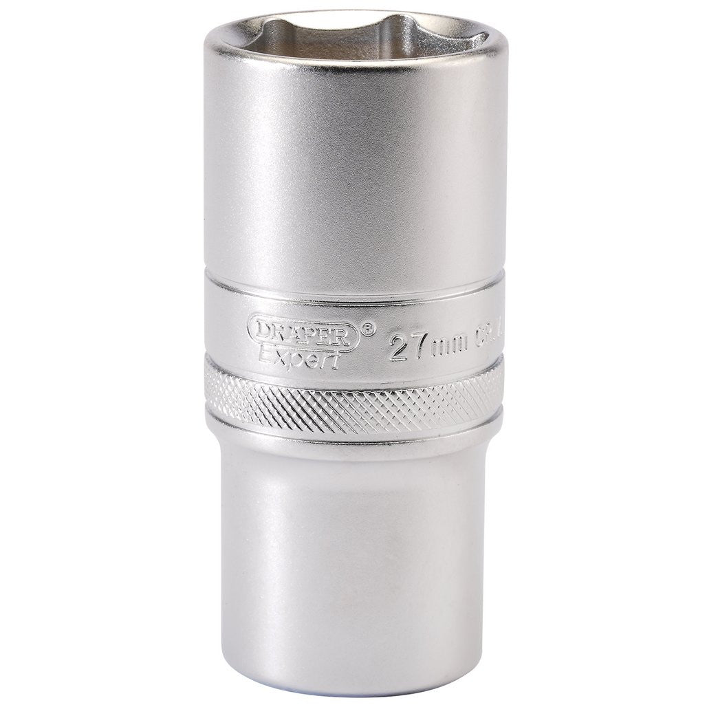 Draper Expert 6 Point Metric Deep Socket, 1/2" Sq. Dr., 27mm  16657