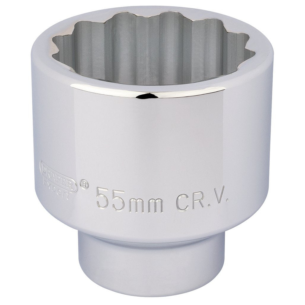 Draper Expert 12 Point Socket, 3/4" Sq. Dr., 55mm  16708