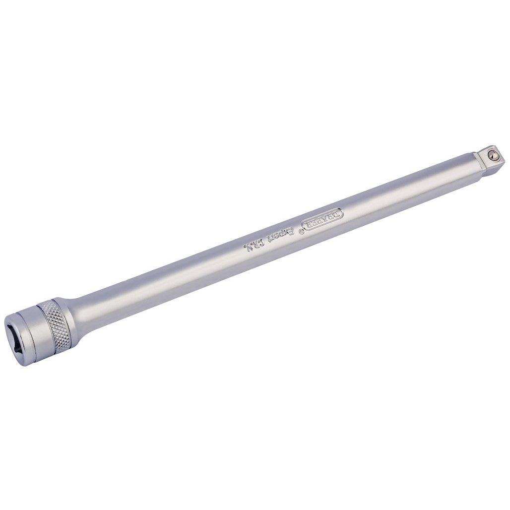 Draper Expert Satin Chrome Wobble Extension Bar, 3/8" Sq. Dr., 200mm  16745