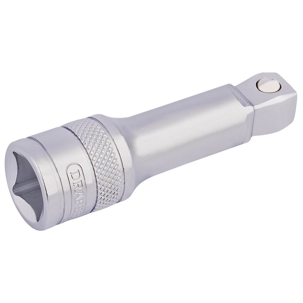 Draper Expert Satin Chrome Wobble Extension Bar, 1/2" Sq. Dr., 75mm  16761