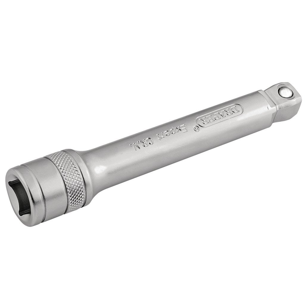 Draper Expert Satin Chrome Wobble Extension Bar, 1/2" Sq. Dr., 125mm  16762