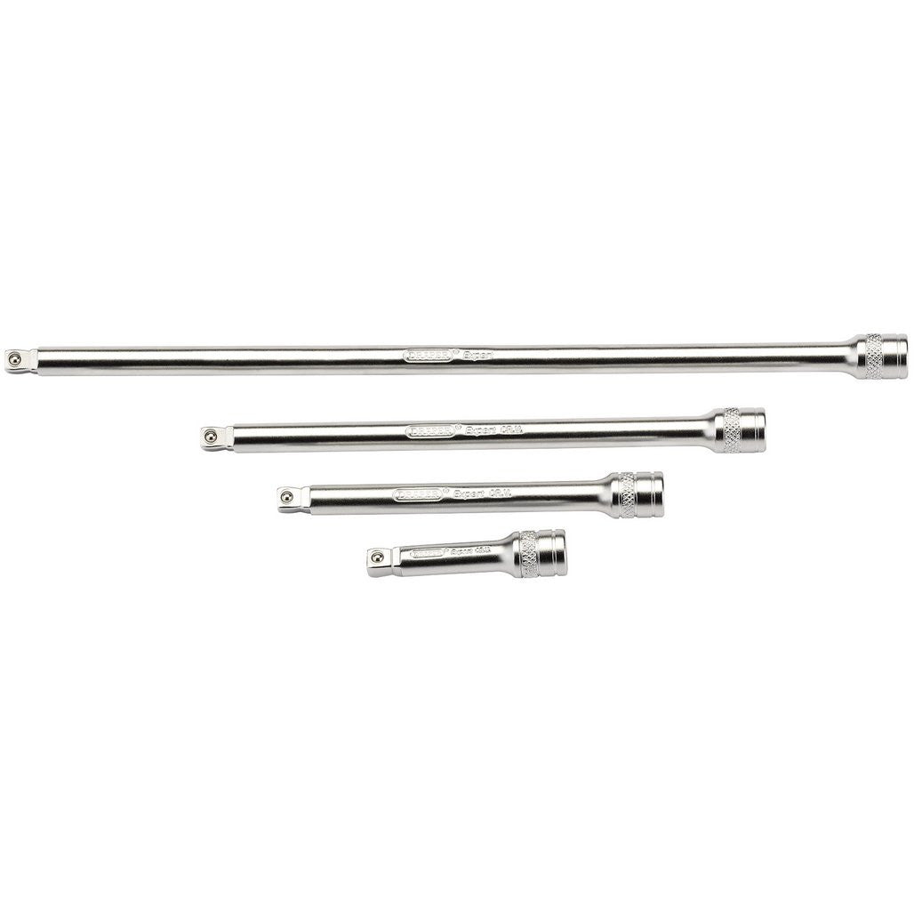 Draper Expert Wobble Extension Bar Set, 1/4" Sq. Dr., Micro Satin Chrome (4 Piece)  16766