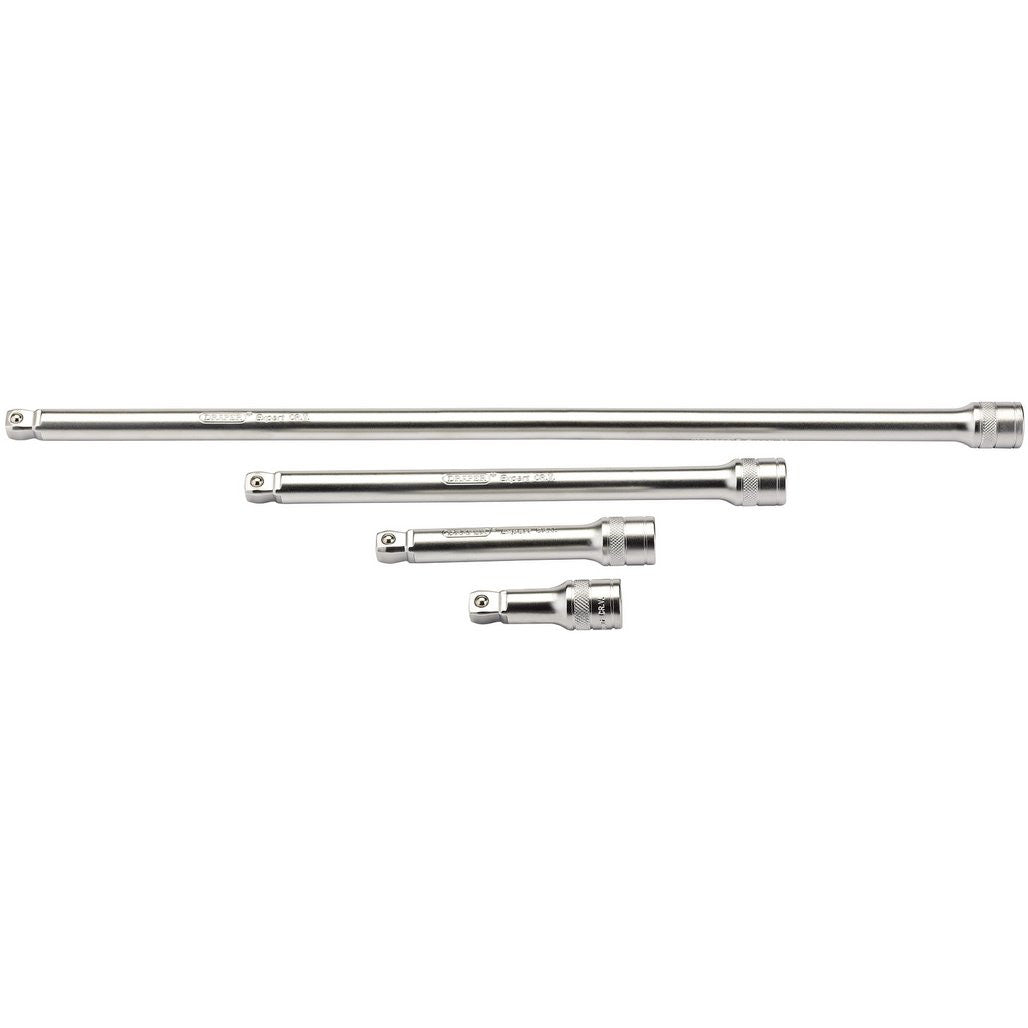 Draper Expert Wobble Extension Bar Set, 1/2" Sq. Dr., Micro Satin Chrome (4 Piece)  16770