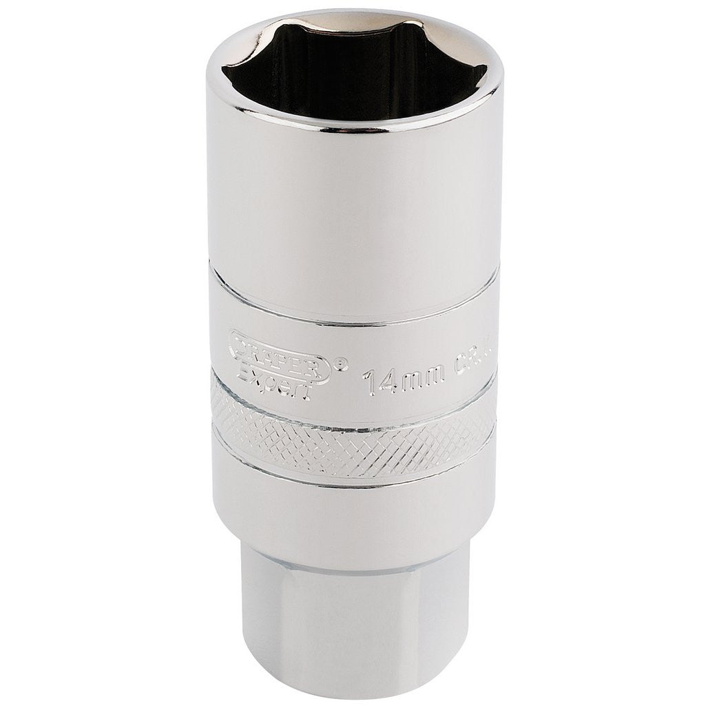 Draper Expert 14mm Thread 6 Point Spark Plug Socket, 3/8" Sq. Dr., 21mm 16774