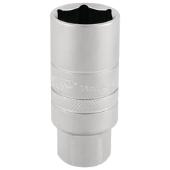 Draper Expert 14mm Thread 6 Point Satin Chrome Spark Plug Socket, 3/8" Sq. Dr., 21mm 16777