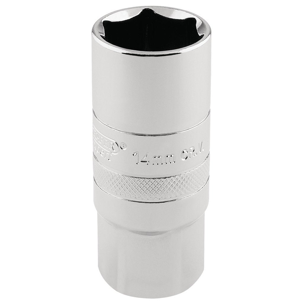 Draper Expert 14mm Thread 6 Point Spark Plug Socket, 1/2" Sq. Dr., 21mm 16780