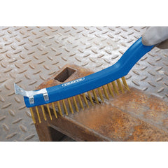 Draper Brass Wire Scratch Brush with Scraper, 350mm  17181