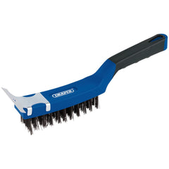 Draper 4 Row Carbon Steel Wire Scratch Brush with Scraper, 285mm  17182
