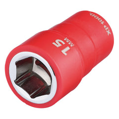 Draper XP1000® VDE Socket, 3/8" Sq. Dr., 15mm  17643