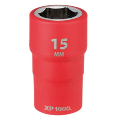 Draper XP1000® VDE Socket, 3/8" Sq. Dr., 15mm  17643