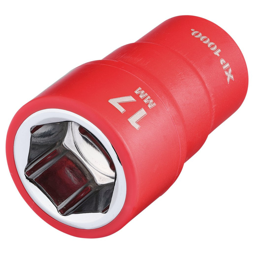 Draper XP1000® VDE Socket, 3/8" Sq. Dr., 17mm  17650