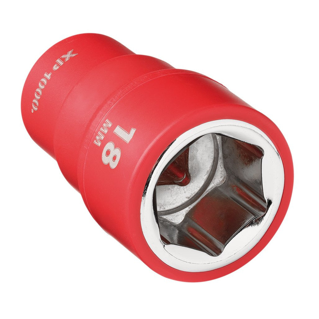 Draper XP1000® VDE Socket, 3/8" Sq. Dr., 18mm  17654