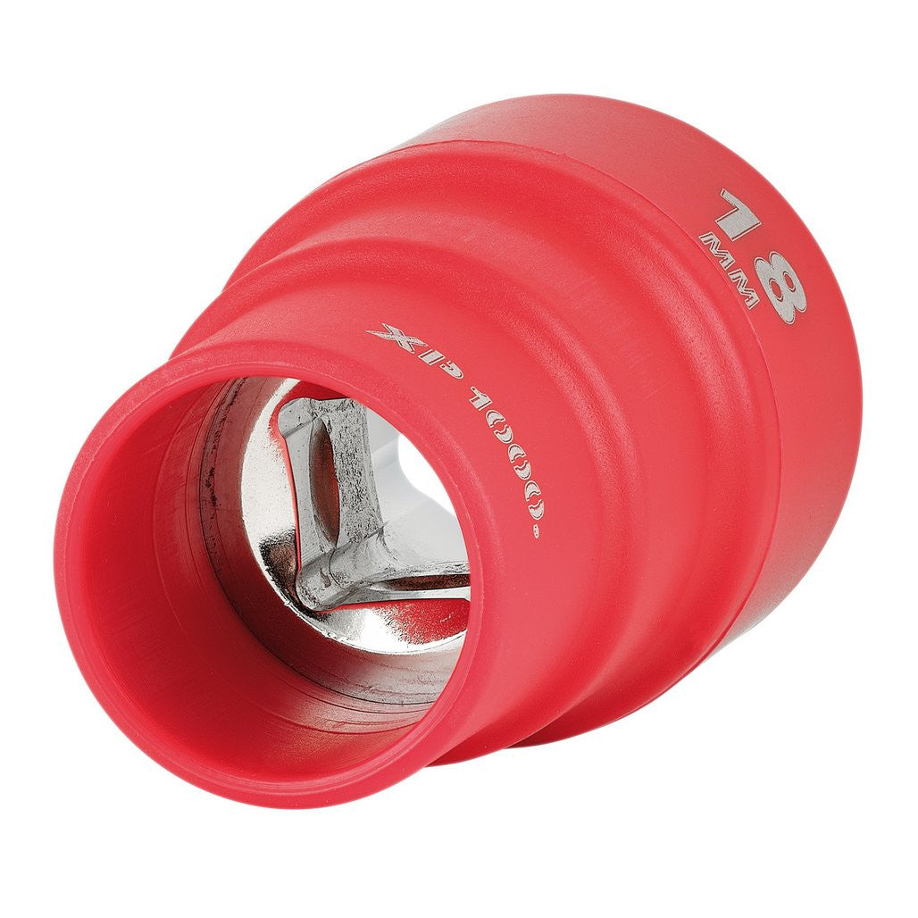 Draper XP1000® VDE Socket, 3/8" Sq. Dr., 18mm  17654