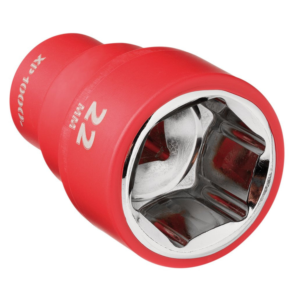 Draper XP1000® VDE Socket, 3/8" Sq. Dr., 22mm  17663