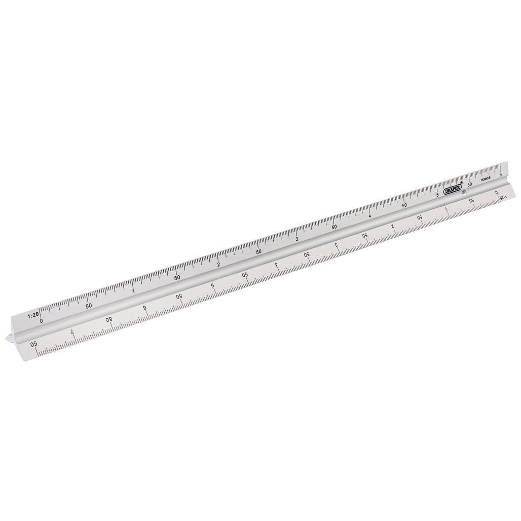 Draper Aluminium Triangle Scale Rule, 300mm  17686