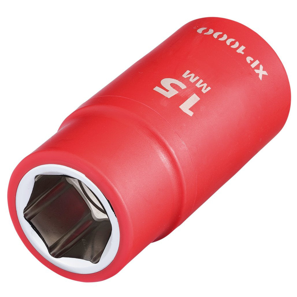 Draper XP1000® VDE Socket, 1/2" Sq. Dr., 15mm  17762