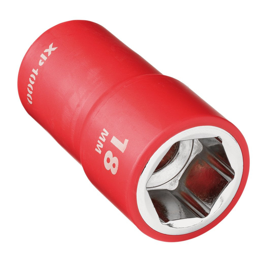 Draper XP1000® VDE Socket, 1/2" Sq. Dr., 18mm  17859