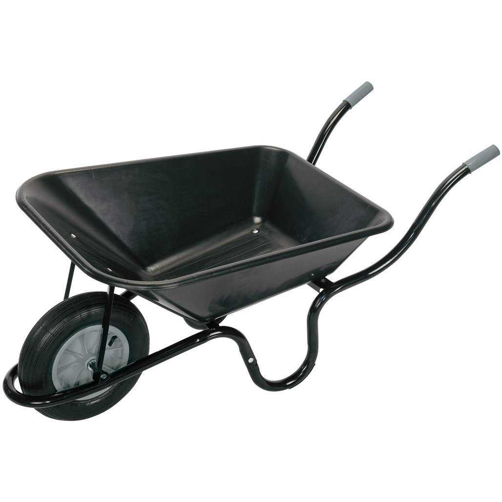 Draper Heavy Duty Plastic Tray Contractors Wheelbarrow, 85L  17993