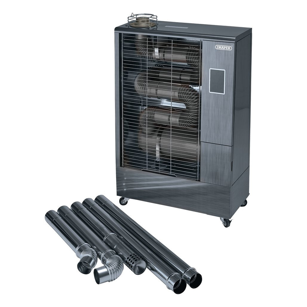 Draper 230V Far Infrared Diesel Heater with Flue Kit, 40,000 BTU/11.6kW  18037