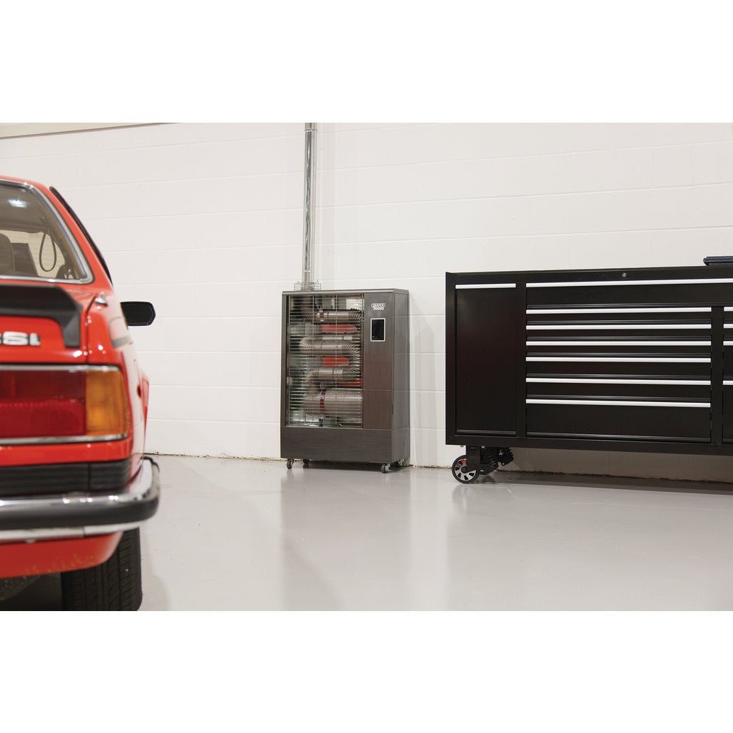 Draper 230V Far Infrared Diesel Heater with Flue Kit, 40,000 BTU/11.6kW  18037