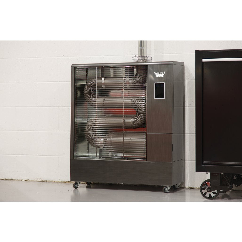Draper 230V Far Infrared Diesel Heater with Flue Kit, 51,500 BTU/15.1kW  18070