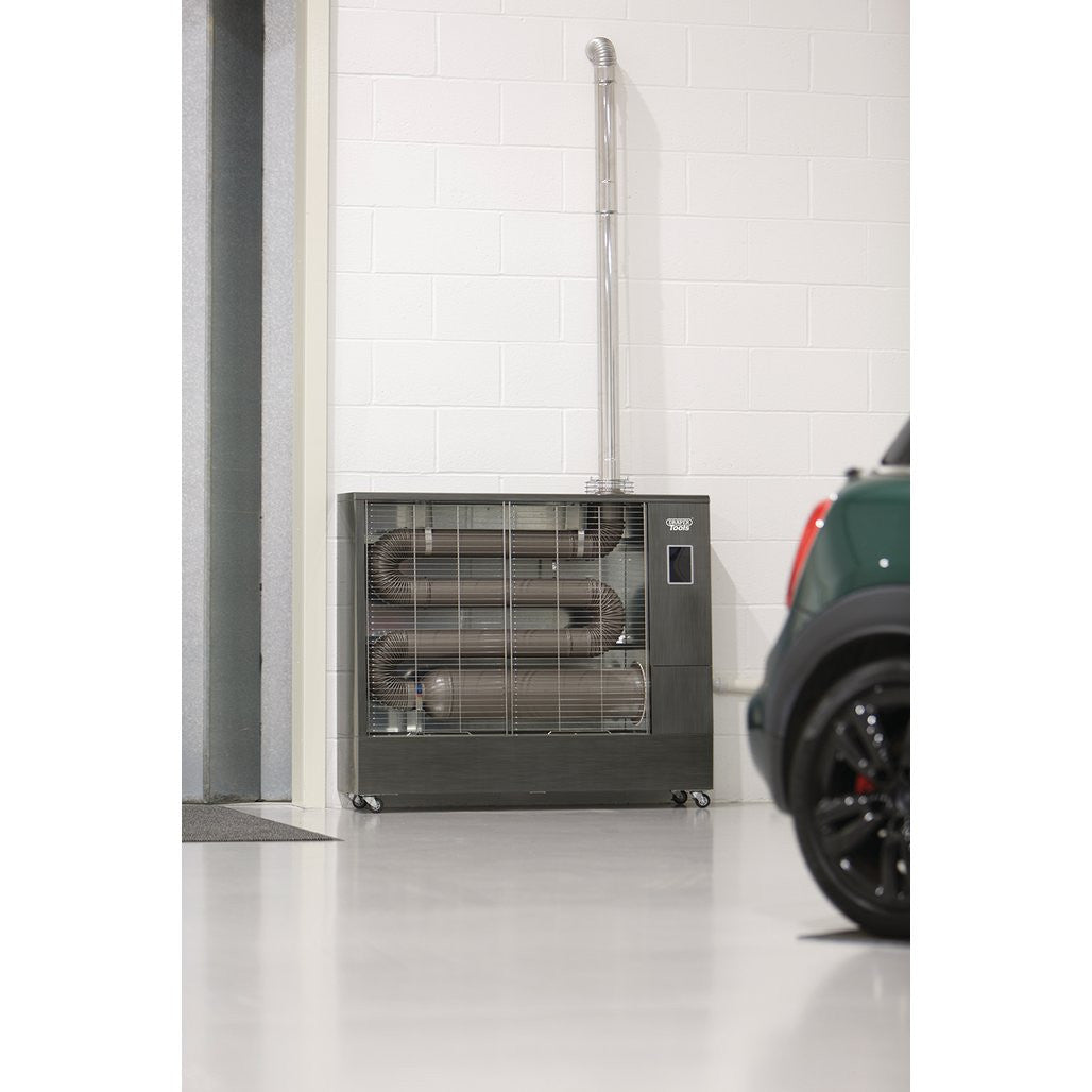 Draper 230V Far Infrared Diesel Heater with Flue Kit, 67,500 BTU/19.8kW  18104