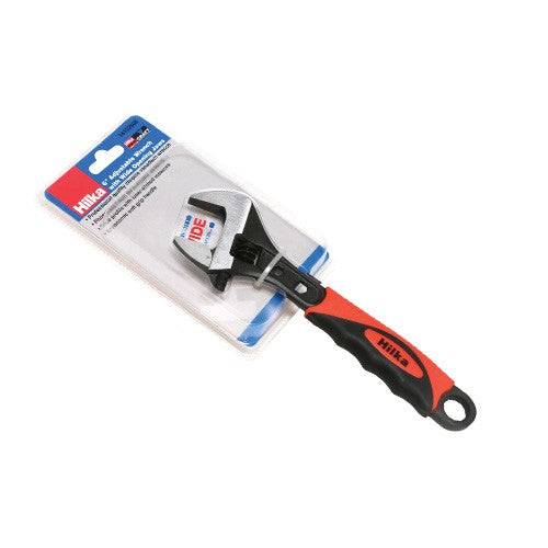 Hilka 6" (150mm) Wide Jaw (20mm) Soft Grip Adjustable Wrench 18152506