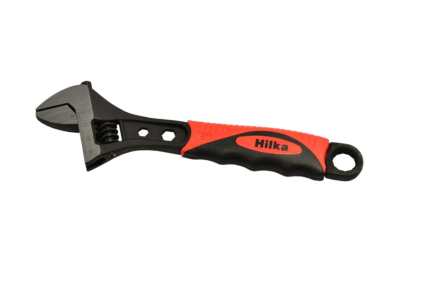 Hilka 8" (200mm) Wide Jaw (30mm) Soft Grip Adjustable Wrench 18152508