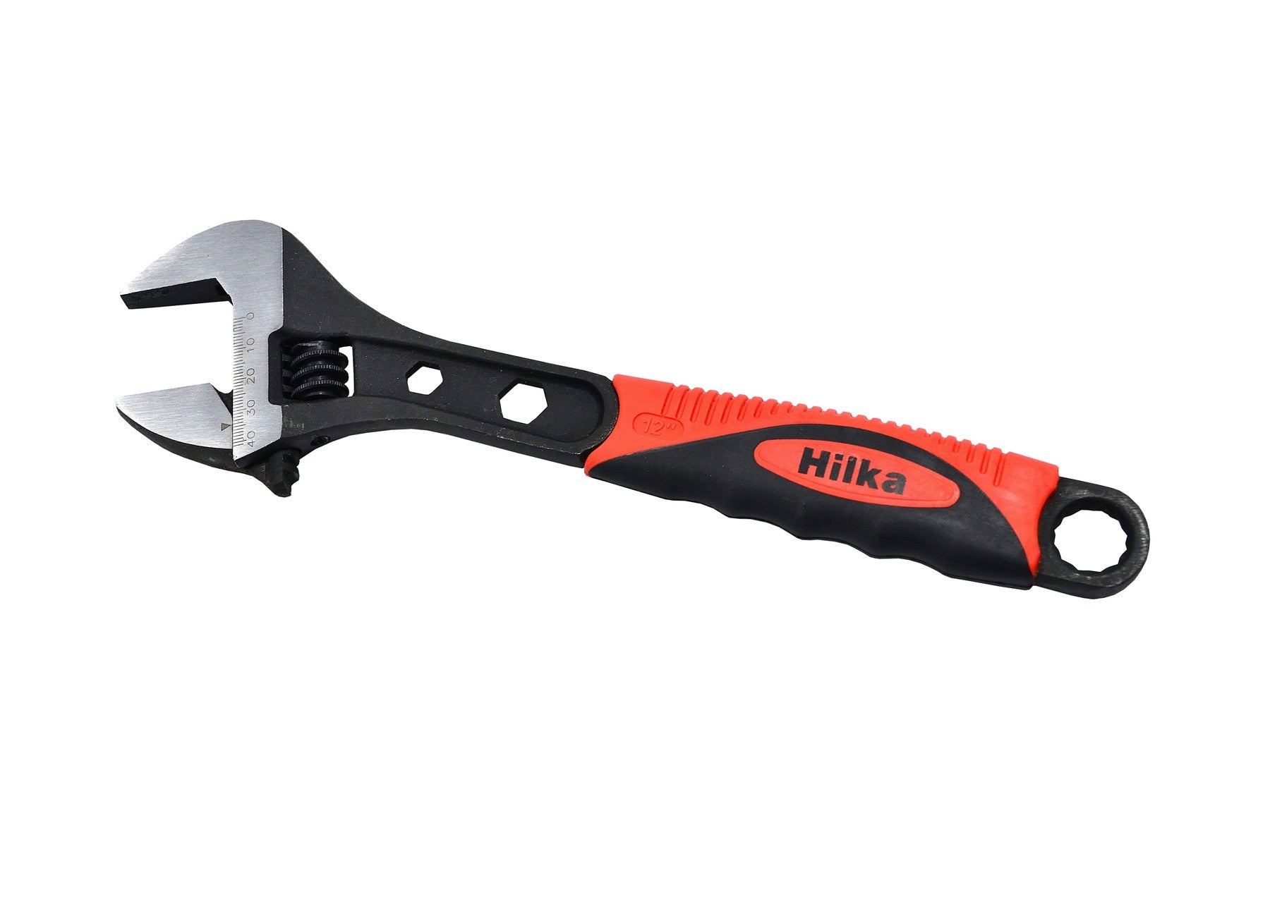 Hilka 12" (300mm) Wide Jaw (40mm) Soft Grip Adjustable Wrench 18152512