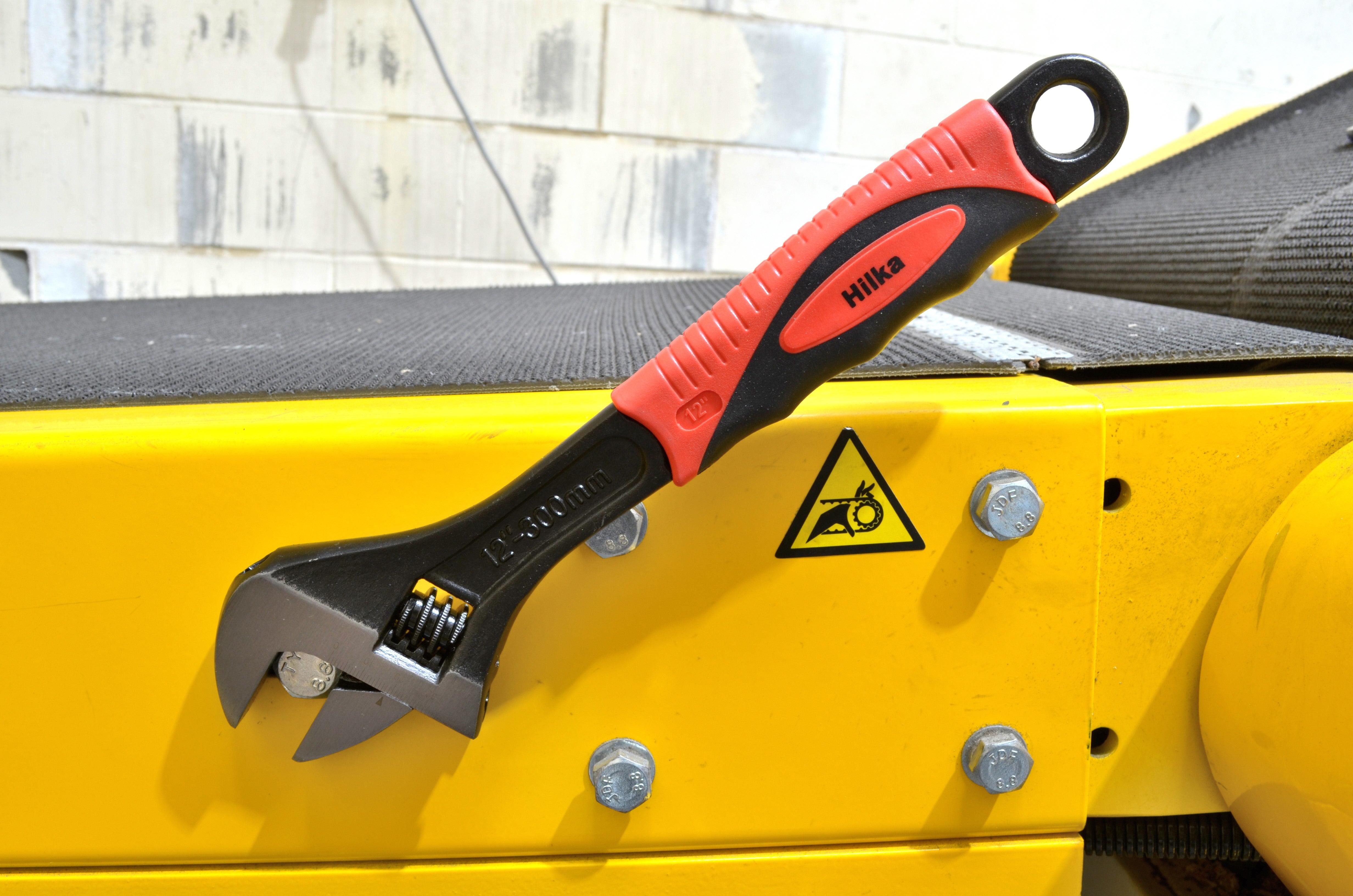 Hilka 12" (300mm) Soft Grip Wide Jaw (40mm) Adjustable Wrench 18152520