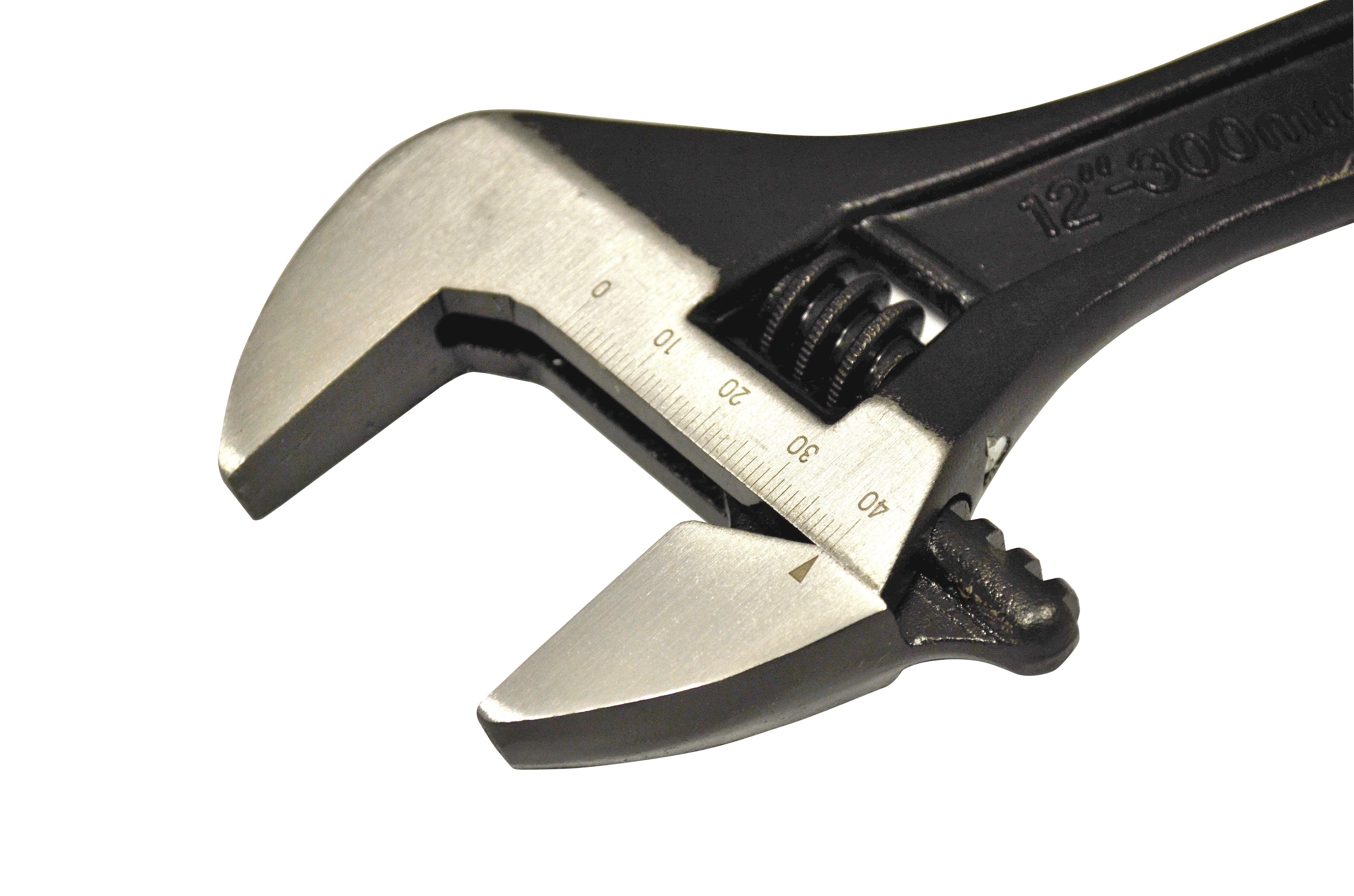 Hilka 12" (300mm) Soft Grip Wide Jaw (40mm) Adjustable Wrench 18152520
