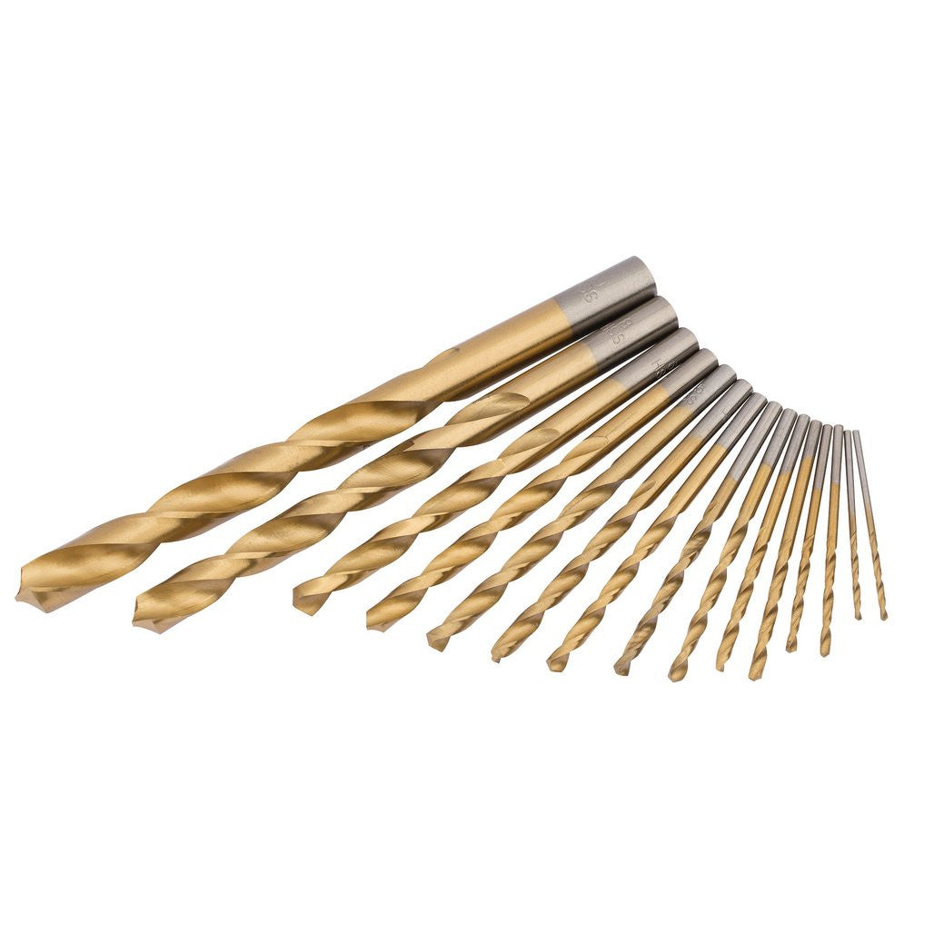Draper HSS Titanium Nitride Coated Drill Bit Set (15 Piece)  18549
