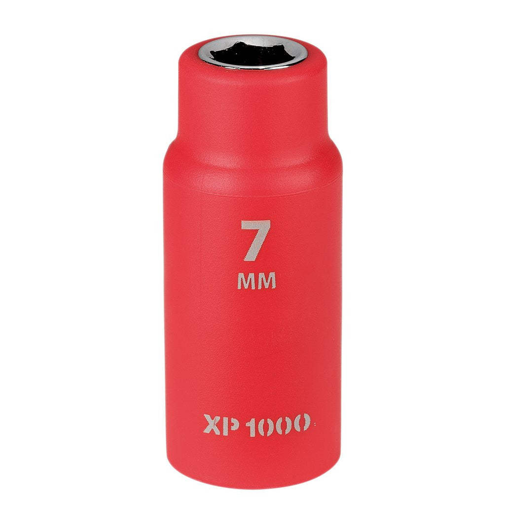 Draper XP1000® VDE Socket, 1/4" Sq. Dr., 7mm  18744