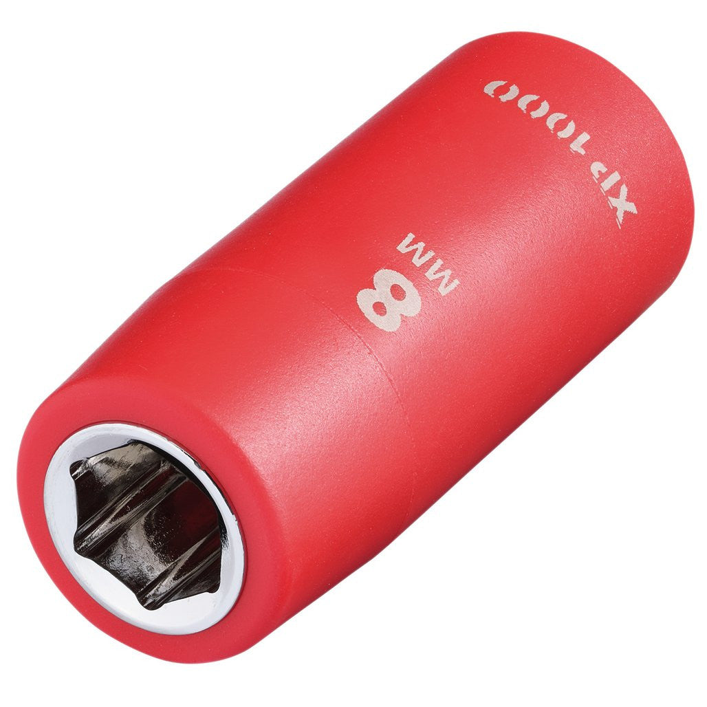 Draper XP1000® VDE Socket, 1/4" Sq. Dr., 8mm  18752
