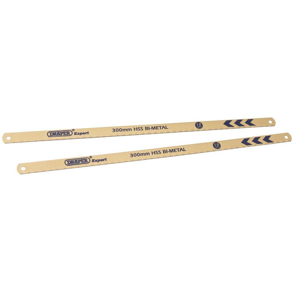 Draper Expert Bi-Metal Hacksaw Blades, 2 x 300mm, 18tpi  19344