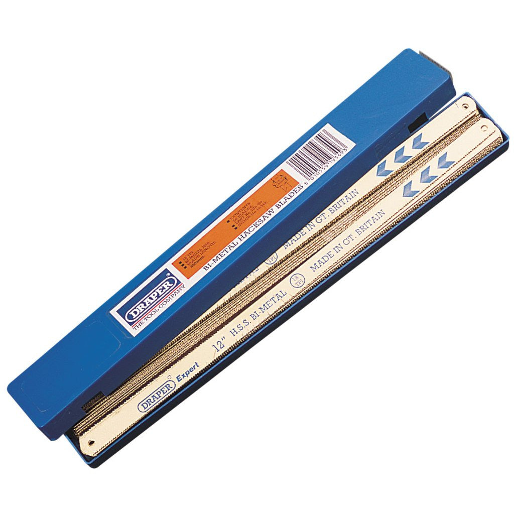 Draper Expert Bi-Metal Hacksaw Blades, 300mm, 18tpi (Box of 50)  19349