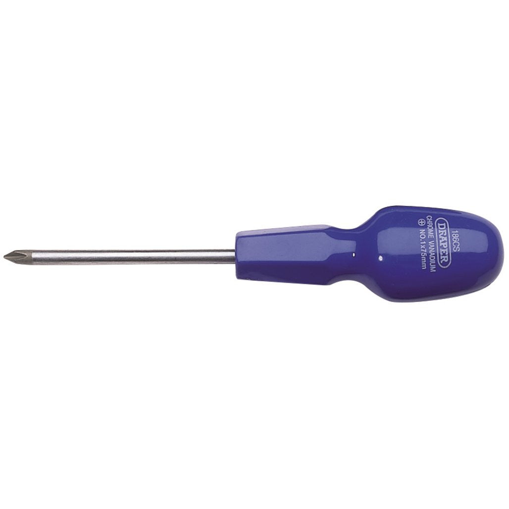 Draper Cross Slot Cabinet Pattern Screwdriver, No.1 x 75mm (Sold Loose)  19504