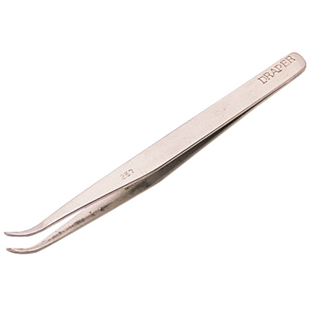 Draper Fine Point Curved Tweezers, 120mm  19672