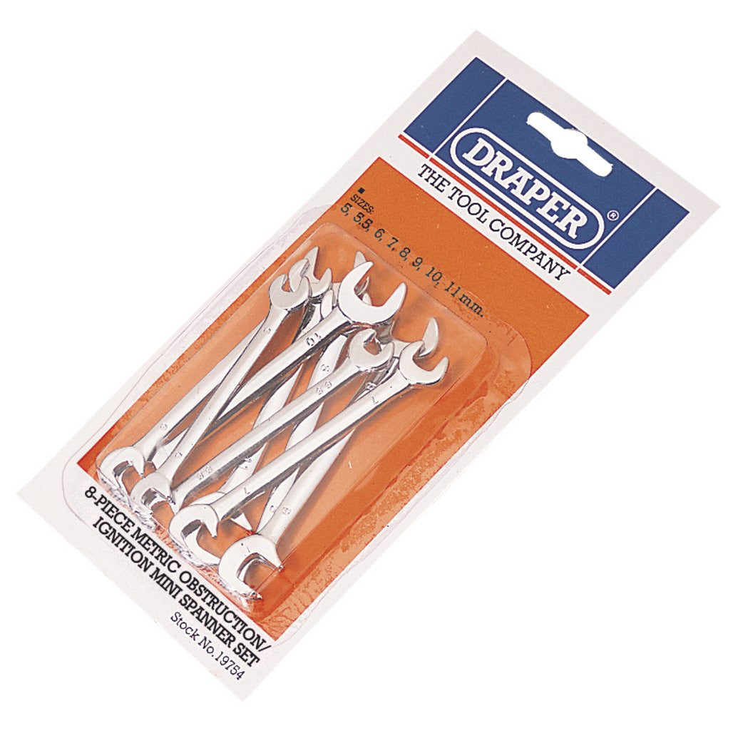 Draper Metric Ignition Mini Spanner Set (8 Piece)  19754